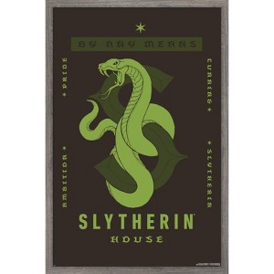 Trends International Harry Potter: Darker Arts - Slytherin House Framed Wall Poster Prints - 1 of 4