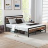 Infans Queen Industrial Metal Platform Bed Frame Rustic Headboard Mattress Foundation - 4 of 4
