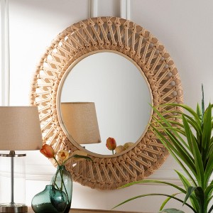 bali & pari Burris Natural Rattan Wall Mirror - 1 of 4