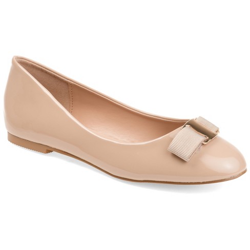 Journee Collection Womens Kim Slip On Round Toe Ballet Flats, Nude 6