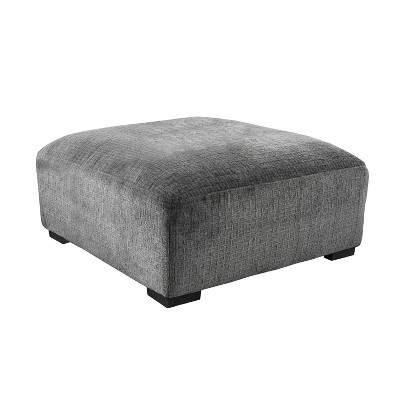 Morris Ottomans Gray - HOMES: Inside + Out