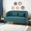 NicBex Small Modern Loveseat Sofa Upholstered Comfy Fabric 2 Seater Couch with Metal Legs for Living Room,Apartment - 2 of 4