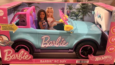 Barbie Hot Wheels Rc Suv & Stickers, Battery-powered Toy Truck, Fits 2 ...