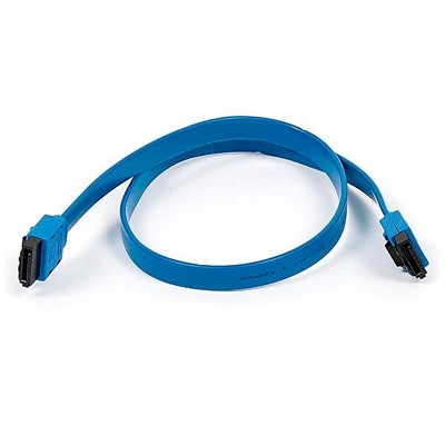 Monoprice SATA 6Gbps Straight Cable with Locking Latch - 3 Feet - Blue | Compatible with SSD, CD Writer, CD Driver, SATA HDD