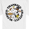 Men's - Peanuts - Thankful Grateful Blessed Short Sleeve Graphic T-Shirt - 2 of 4