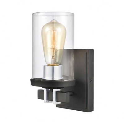 Elk Home Holdfast 1 - Light Wall Light in  Charcoal