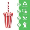 Silipint Silicone Kids 8oz Straw Tumblers 4 Pack - Peppermint & Poinsettia - 3 of 4