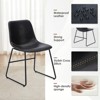 SEVOBAL Accent Chairs Dining Chairs Set of 4, Kitchen & Dining Room Chairs Dining Chairs, Black, 22"*20.5"*33.9" - 4 of 4