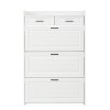 Racxily Shoe Cabinet with 2 Drawers & 3-Fold Doors, Large Storage Organizer - 2 of 4
