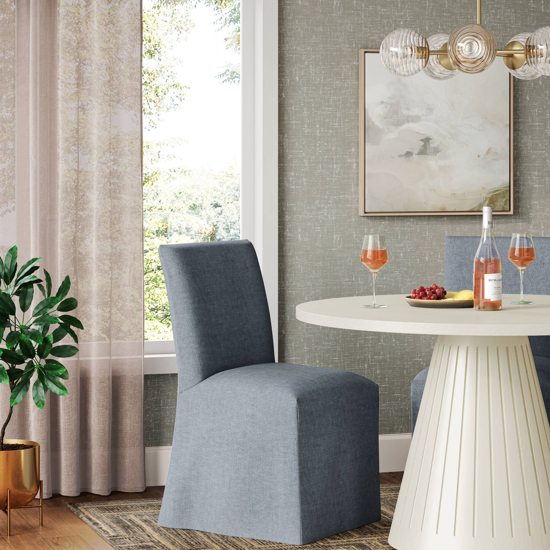 Replacement Slipcover Only for Kay Dining Chair in Performance Textured Weave River - Threshold™