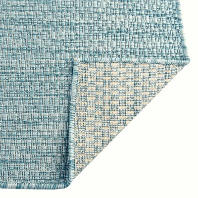 Aquamarine Easy-Care Synthetic 5' x 8' Outdoor Rug