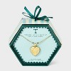 14K Gold Dipped Heart Charm Initial Necklace - A New Day™ Gold - 3 of 4