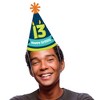 Big Dot of Happiness Boy 13th Birthday - Cone Happy Birthday Party Hats for Kids and Adults - Set of 8 (Standard Size) - 2 of 4