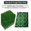 Vynxaria 35 Pcs 11.81x11.81 Inch Green Artificial Grass Interlocking Tiles, for Indoor/Outdoor Pet Friendly Spaces - 4 of 4