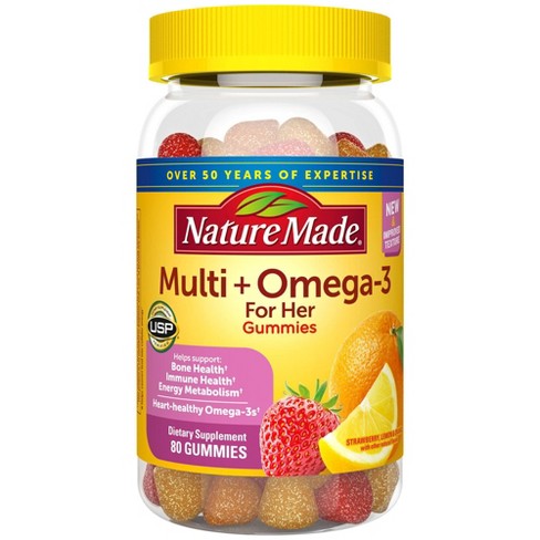 Nature Made Multi For Her Omega 3 Gummies Lemon Orange