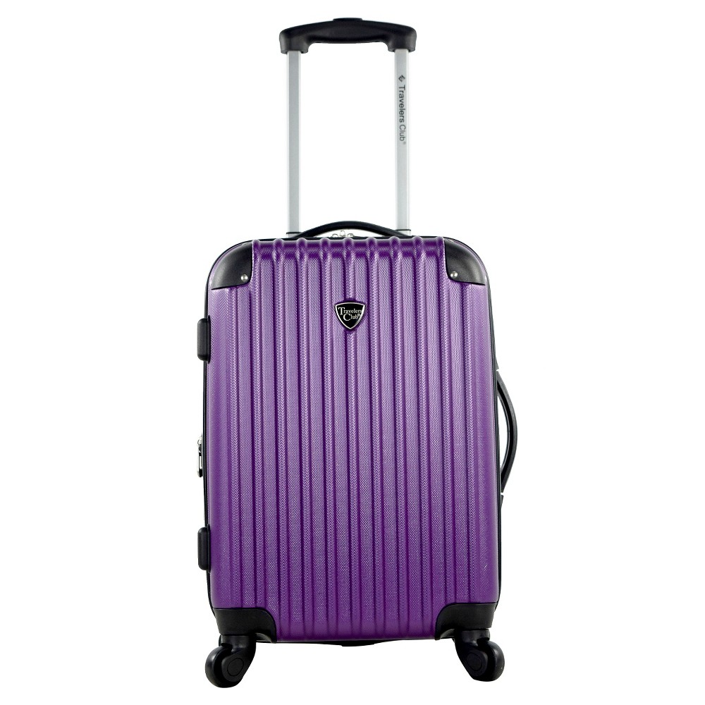 Travelers Club Chicago 20" Hardside Rolling Carry On Luggage - Purple