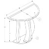 Monarch Specialties Accent Table Console Entryway Narrow Sofa Living Room Bedroom Clear Mirror Grey Transitional - 4 of 4