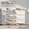 TiranisuBest Shoe Storage Cabinet with 2 Flip Drawers, Slim Wooden Freestanding Shoe Organizer with Shelf for Entryway Hallway–Holds 24 Pairs, Black - 4 of 4