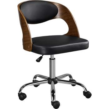 Yaheetech Office Chair Height Adjustable Swivel Desk Chair, Black
