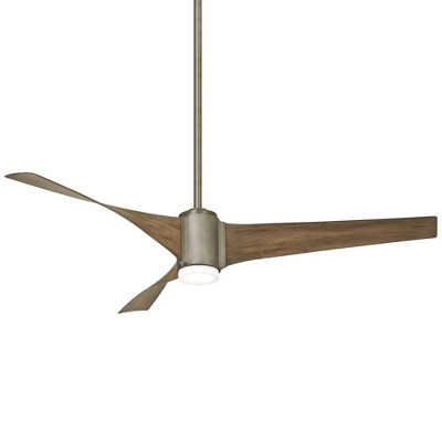 60" Minka Aire Triple Brushed Steel LED Ceiling Fan