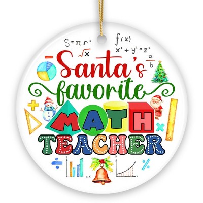 Santa's Favorite Math Teacher Ornament, Christmas Appreciation Gift for Tutors or Professors| OrnamentallyYou