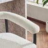 CAVINAS Modern Bar Stools Set of 2 with Metal Frame,Boucle Fabric Barstools with Armrests,Padded Counter Stools for Kitchen Counter,Dining Room - 3 of 4