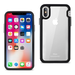Reiko iPhone X/iPhone XS Hard Transparent Plastic TPU Case in Clear Silver - 1 of 4