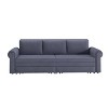 NicBex Couches for Living Room 93.7" Pull-Out Sofa Bed Velvet Convertible Sleeper Sofa Bed with Side Storage for Apartment - 2 of 4