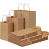 Racxily 135pcs Kraft Paper Bags Bulk - 3 Sizes Sturdy Gift Bags with Twine-Like Handles, Thick Kraft Paper for Parties, Weddings, Retail & Storage - 4 of 4
