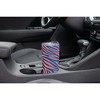 Elanze Designs 20 oz Stainless Steel On the Go Insulated Travel Tumbler With Push Top Lid, Blush Pink Zebra Print Blue - 3 of 4