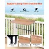 VEVOR Balcony Hanging Table, 15 x 39 in Folding Balcony Railing Table, 5-Level Adjustable, Fit Railing from 1" to 5.3", Black&Brown - 3 of 4