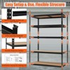 Heavy Duty 5-Tier Garage Shelving Unit, 48x18x72 in Adjustable Metal Storage Utility Rack, Loads 2000 lbs for Garage, Basement - 4 of 4
