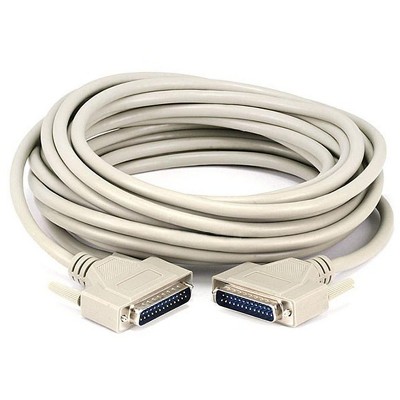 Monoprice DB25 Molded Cable - 25 Feet - White | Male to Male