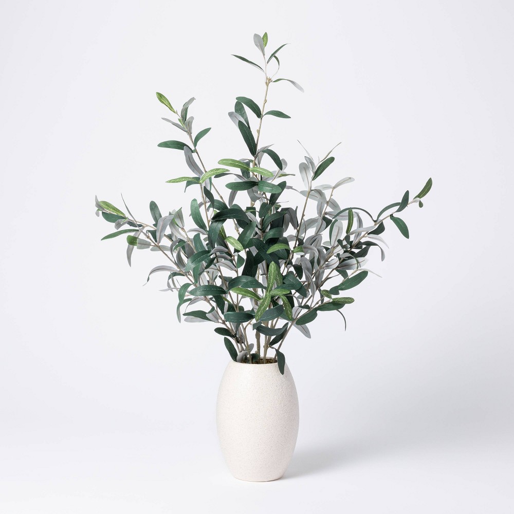 30" x 24" Artificial Olive Plant Arrangement in Pot - Threshold designed with Studio McGee