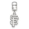 Black Bow Jewelry Sterling Silver San Francisco Giants MLB Bracelet Bead Charm - image 2 of 4