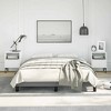 vidaXL Bed Frame without Mattress Light Gray Queen Fabric - 3 of 4