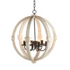 Dexmalle Light Wood Curved Round Adjustable Chain Chandelier,Bulb Not Included - 2 of 4