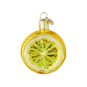 Old World Christmas Glass Blown Ornament for Christmas Tree, Lemon Slice - 1 of 3