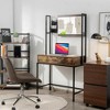 Costway Industrial Vanity Table with 3-Height Adjustable Mirror Storage Bag Large Drawer - 3 of 4