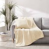50"x60" Haley Chenille Faux Shearling Throw Blanket and 18"x18" Square Throw Pillow Set - Crescent & Starlight - 2 of 4