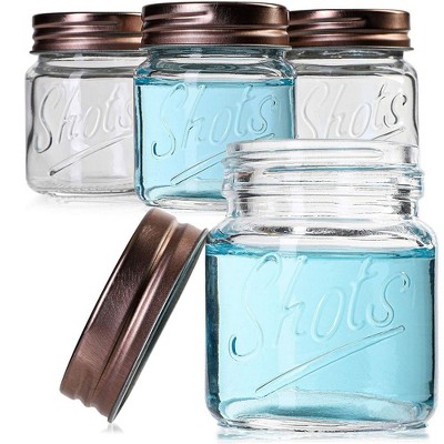 Bulk 2 Ounce Mini Mason Jars Shot Glasses With Lids (12 Pack)