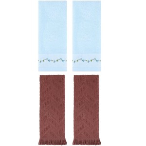 REGALWOVEN 4 Pcs Soft Absorbent Bathroom Hand Towel for Home Decor 13" x 29" - 1 of 4