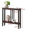 Kings Brand Furniture - Balfour Narrow Console Table with Shelves for Entryway, Hallway, Living Room, or Foyer. - 3 of 4