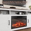 63" Fireplace TV Stand, Entertainment Center with Fireplace, Farmhouse TV Stand with Cabinet Doors,for Living Room, Bedroom - 3 of 4