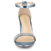 Allegra K Women's Rhinestone Ankle Strap Chunky Sandals - 2 of 4