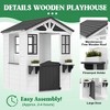 Cedar Wooden Kids Playhouse with Play Kitchen, Wooden Adventures Cottage for Backyard, Outdoor Toddler Playhouse for Kids with Vinyl Roof - 3 of 4