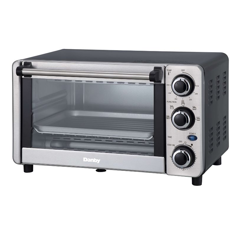 Danby DBTO0412BBSS 0.4 cu. ft./12L 4 Slice Countertop Toaster Oven in Stainless Steel, 2 of 10