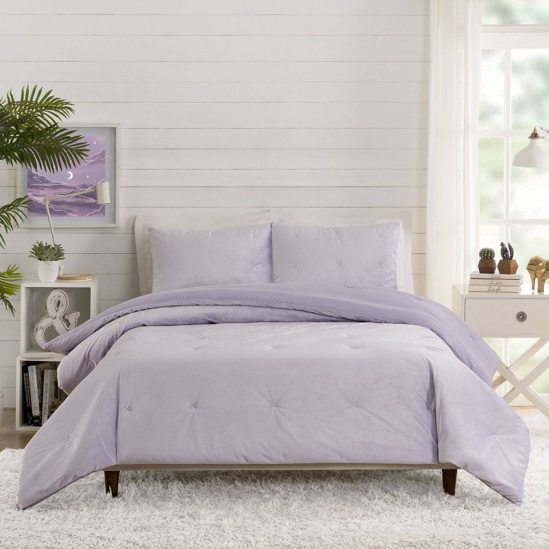 Teen Luxe Velvet Comforter Set Light Purple - Makers Collective, 1 of 8