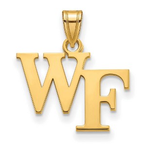 Black Bow Jewelry 14k Yellow Gold Plated Sterling Silver Wake Forest Demon Deacons NCAA Small Pendant - 1 of 3