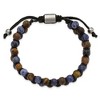 Chisel Stainless Steel Brushed Tiger's Eye and Sodalite Black Nylon Adjustable Bracelet 6.5" to 9.5" - 2 of 3